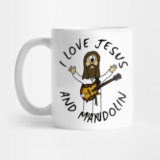 I Love Jesus And Mandolin Christian Worship Funny Mug